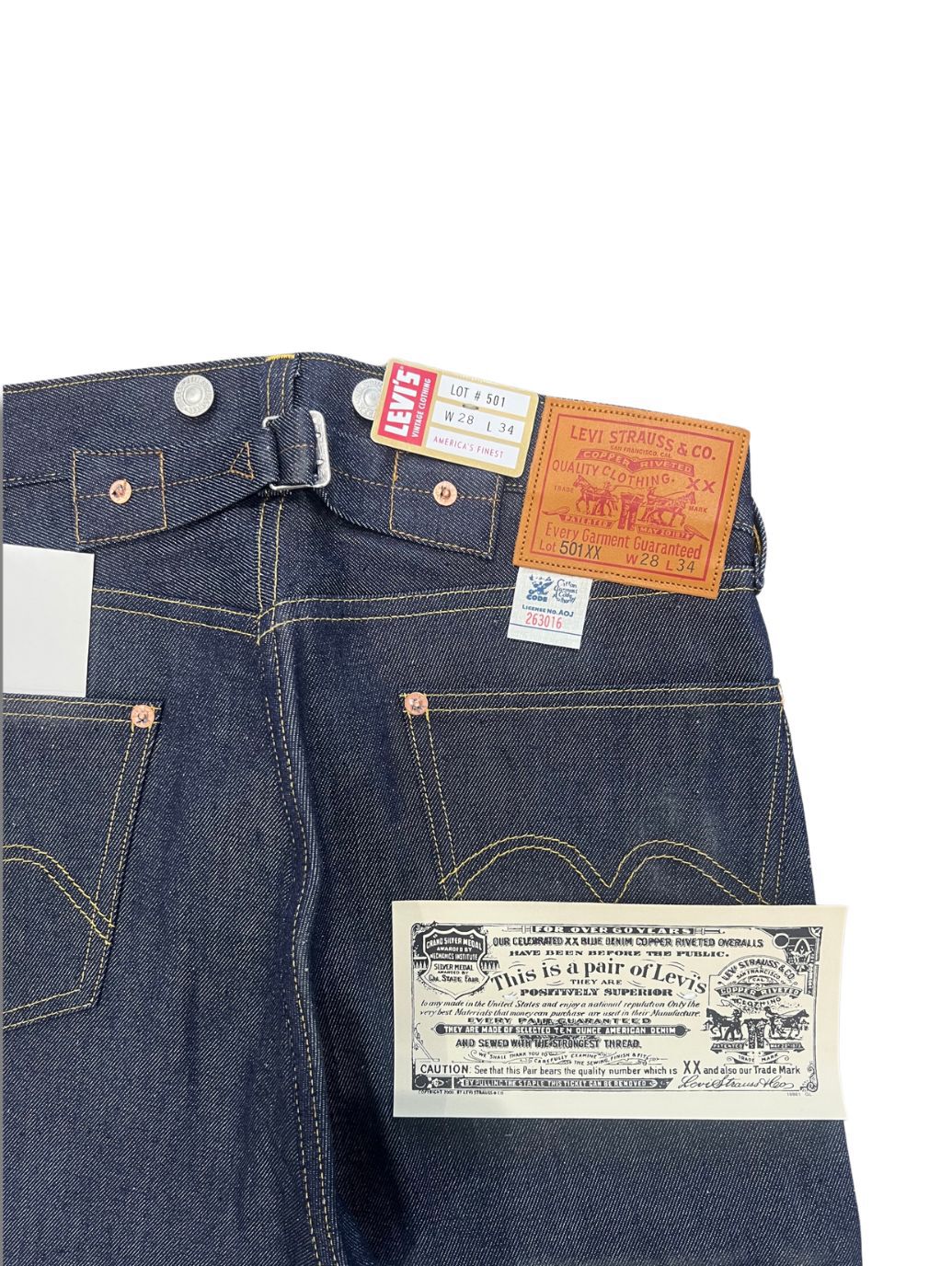 LEVI'S® VINTAGE CLOTHING 1933 501® ジーンズ ORGANIC リジッド